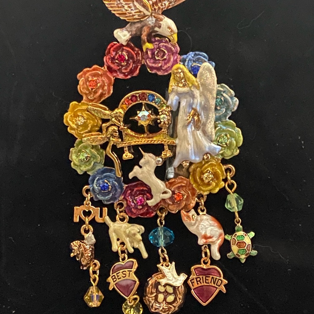 Kirks Folly Pet Best Friend Rainbow Bridge Brooch/Enhancer